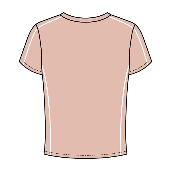 Women’s Contrast Panel Baby Tee - The Collegiate Lineup