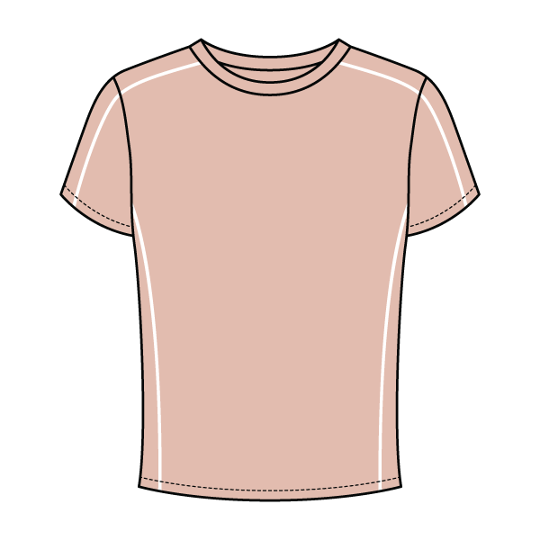Women’s Contrast Panel Baby Tee - The Collegiate Lineup