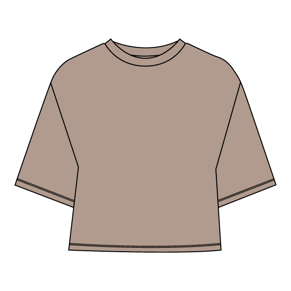 Women’s Oversized Boxy Cropped T-Shirt