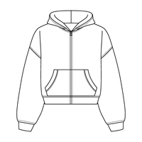 Drop Cut Oversized Zip Up Hoodie