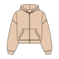 Drop Cut Oversized Zip Up Hoodie