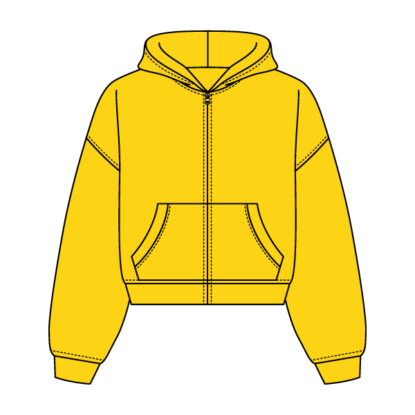 Drop Cut Oversized Zip Up Hoodie
