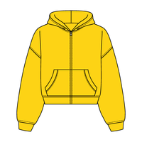 Drop Cut Oversized Zip Up Hoodie