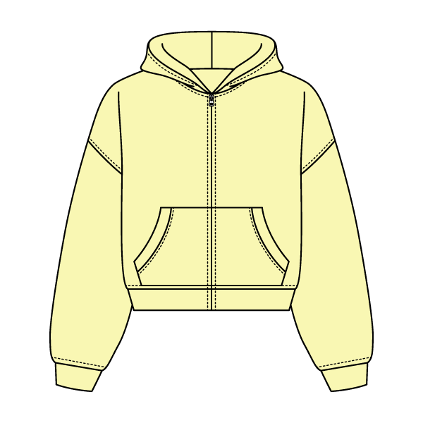 Drop Cut Oversized Zip Up Hoodie