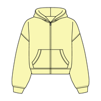 Drop Cut Oversized Zip Up Hoodie