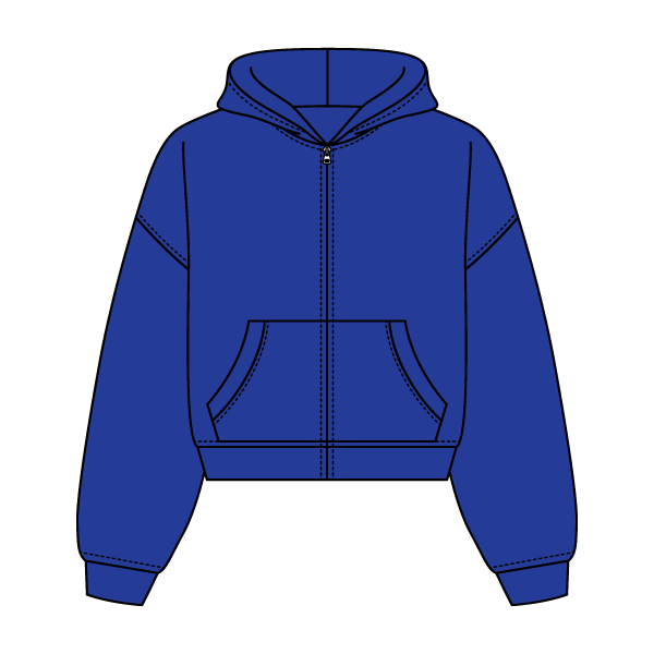 Drop Cut Oversized Zip Up Hoodie