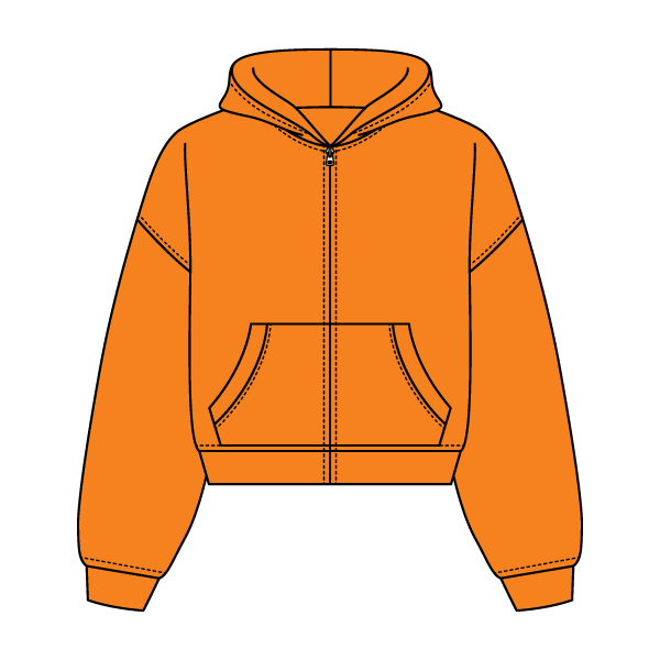 Drop Cut Oversized Zip Up Hoodie