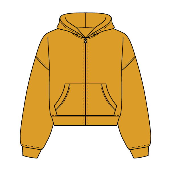 Drop Cut Oversized Zip Up Hoodie