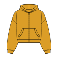 Drop Cut Oversized Zip Up Hoodie