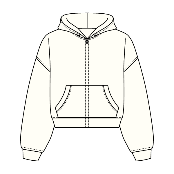 Drop Cut Oversized Zip Up Hoodie