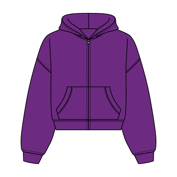 Drop Cut Oversized Zip Up Hoodie