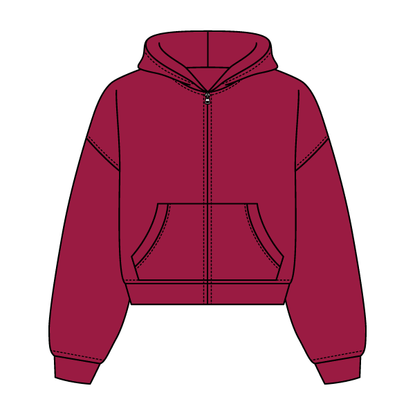 Drop Cut Oversized Zip Up Hoodie