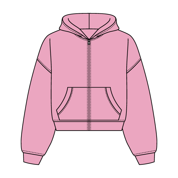 Drop Cut Oversized Zip Up Hoodie