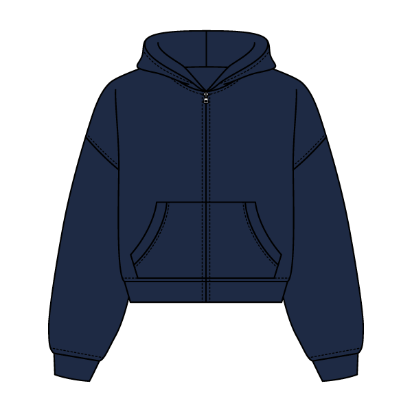 Drop Cut Oversized Zip Up Hoodie