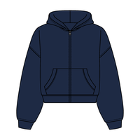Drop Cut Oversized Zip Up Hoodie