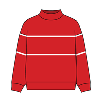UNISEX RETRO PANELED FLEECE MOCK NECK SWEATSHIRT