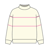 UNISEX RETRO PANELED FLEECE MOCK NECK SWEATSHIRT