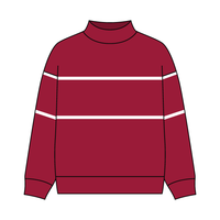 UNISEX RETRO PANELED FLEECE MOCK NECK SWEATSHIRT