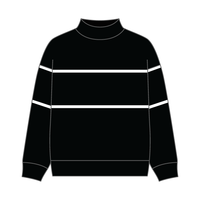UNISEX RETRO PANELED FLEECE MOCK NECK SWEATSHIRT