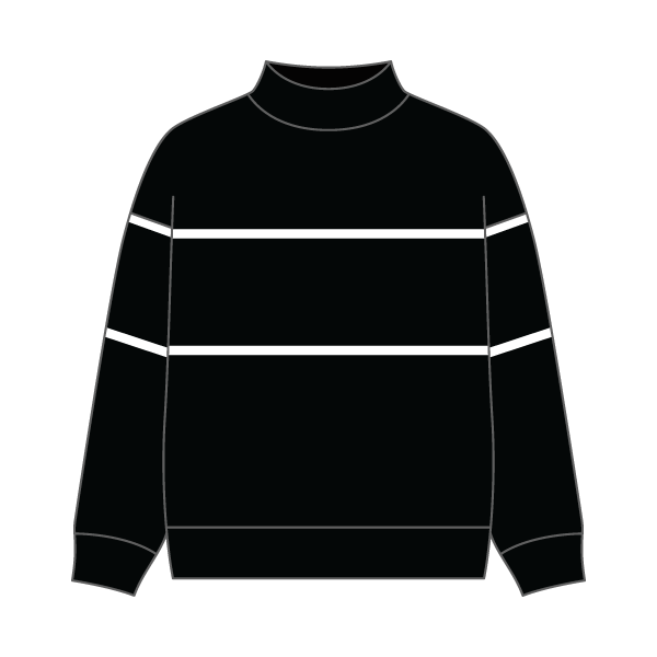 Unisex Retro Paneled Fleece Mock Neck Sweatshirt