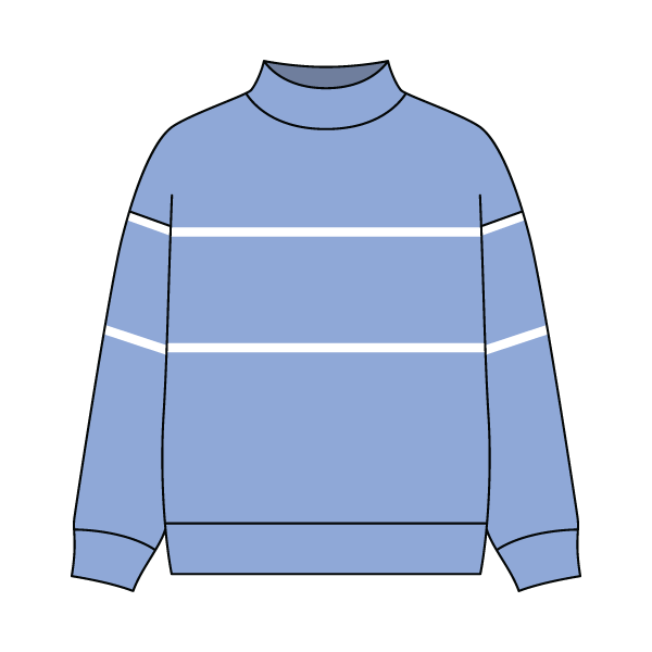 Unisex Retro Paneled Fleece Mock Neck Sweatshirt