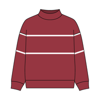 UNISEX RETRO PANELED FLEECE MOCK NECK SWEATSHIRT