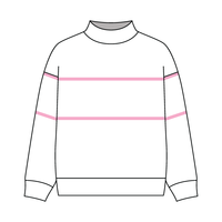 UNISEX RETRO PANELED FLEECE MOCK NECK SWEATSHIRT