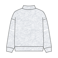 UNISEX RETRO PANELED FLEECE MOCK NECK SWEATSHIRT