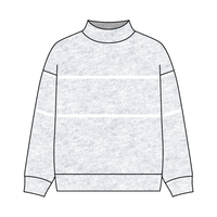 UNISEX RETRO PANELED FLEECE MOCK NECK SWEATSHIRT