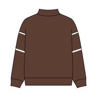 UNISEX RETRO PANELED FLEECE MOCK NECK SWEATSHIRT