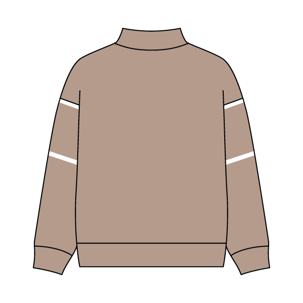 Unisex Retro Paneled Fleece Mock Neck Sweatshirt