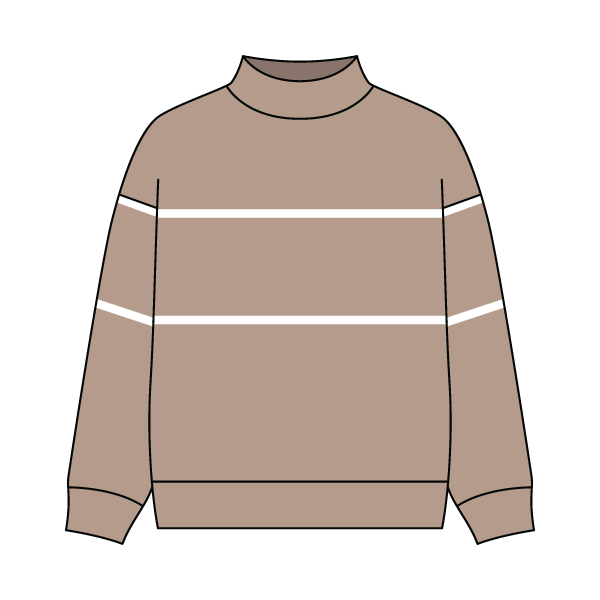 Unisex Retro Paneled Fleece Mock Neck Sweatshirt