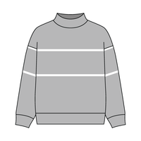UNISEX RETRO PANELED FLEECE MOCK NECK SWEATSHIRT