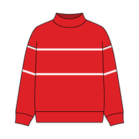 UNISEX RETRO PANELED FLEECE MOCK NECK SWEATSHIRT