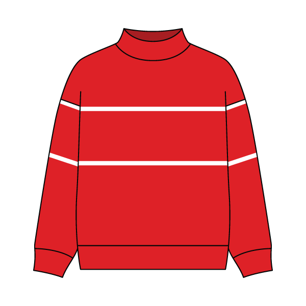 Unisex Retro Paneled Fleece Mock Neck Sweatshirt