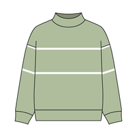 UNISEX RETRO PANELED FLEECE MOCK NECK SWEATSHIRT