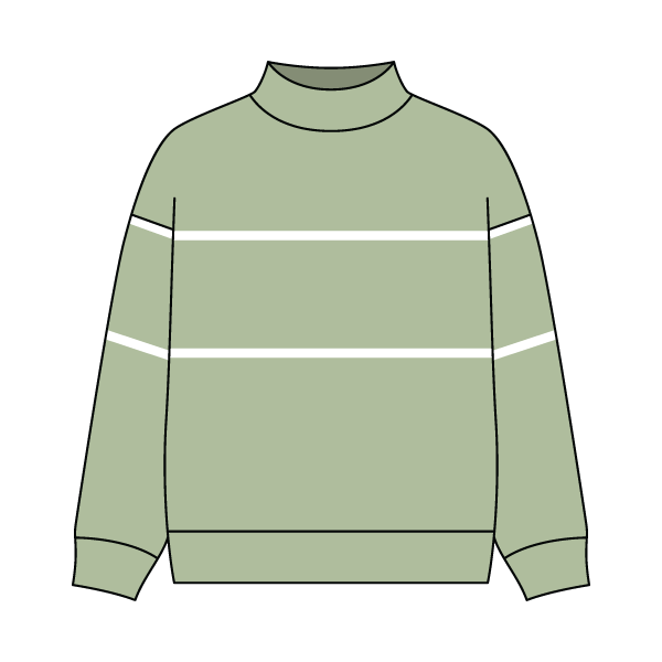 Unisex Retro Paneled Fleece Mock Neck Sweatshirt