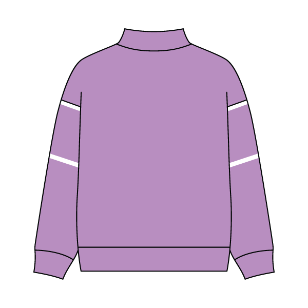 Unisex Retro Paneled Fleece Mock Neck Sweatshirt