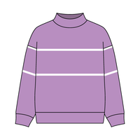 UNISEX RETRO PANELED FLEECE MOCK NECK SWEATSHIRT