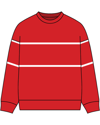 Unisex Retro Paneled Fleece Crewneck Sweatshirt