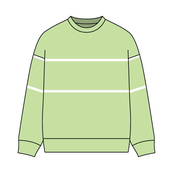 Unisex Retro Paneled Fleece Crewneck Sweatshirt