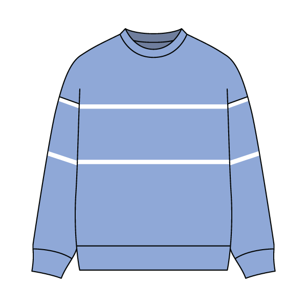 Unisex Retro Paneled Fleece Crewneck Sweatshirt