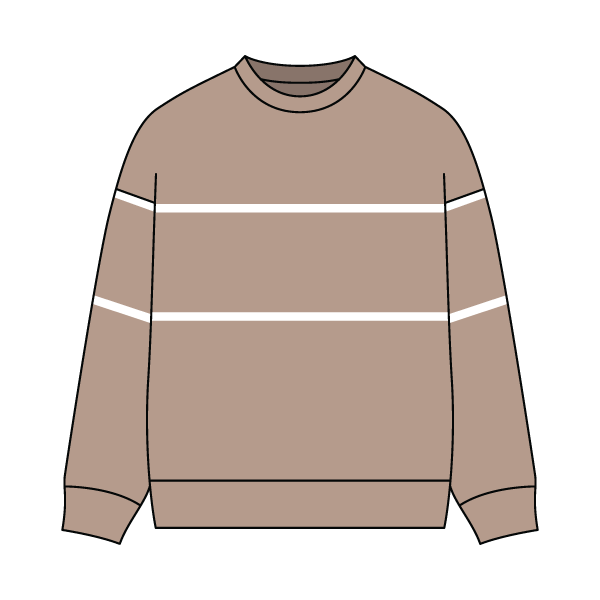 Unisex Retro Paneled Fleece Crewneck Sweatshirt