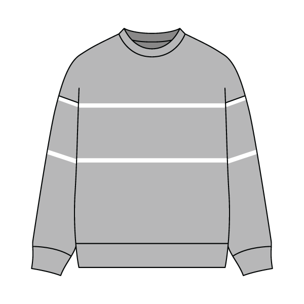 Unisex Retro Paneled Fleece Crewneck Sweatshirt