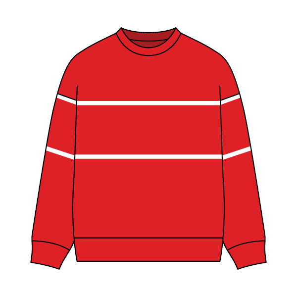 Unisex Retro Paneled Fleece Crewneck Sweatshirt