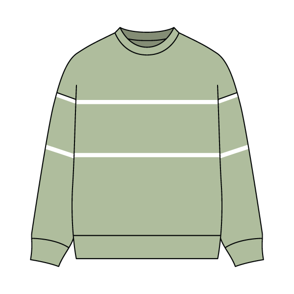 Unisex Retro Paneled Fleece Crewneck Sweatshirt
