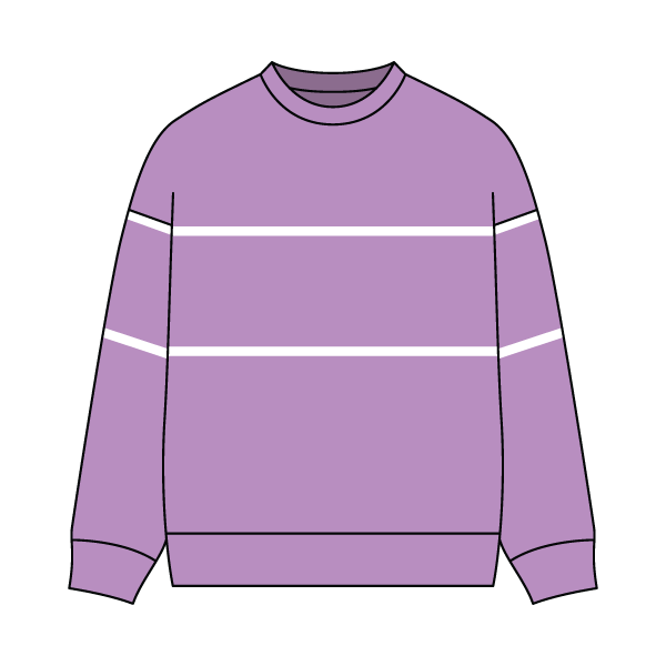 Unisex Retro Paneled Fleece Crewneck Sweatshirt