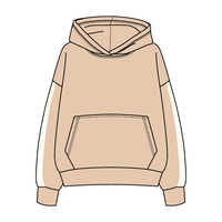 Drop Cut Fleece Hoodie with Paneled Sleeves