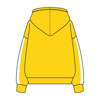Drop Cut Fleece Hoodie with Paneled Sleeves