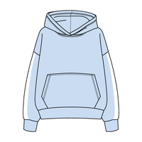 Drop Cut Fleece Hoodie with Paneled Sleeves
